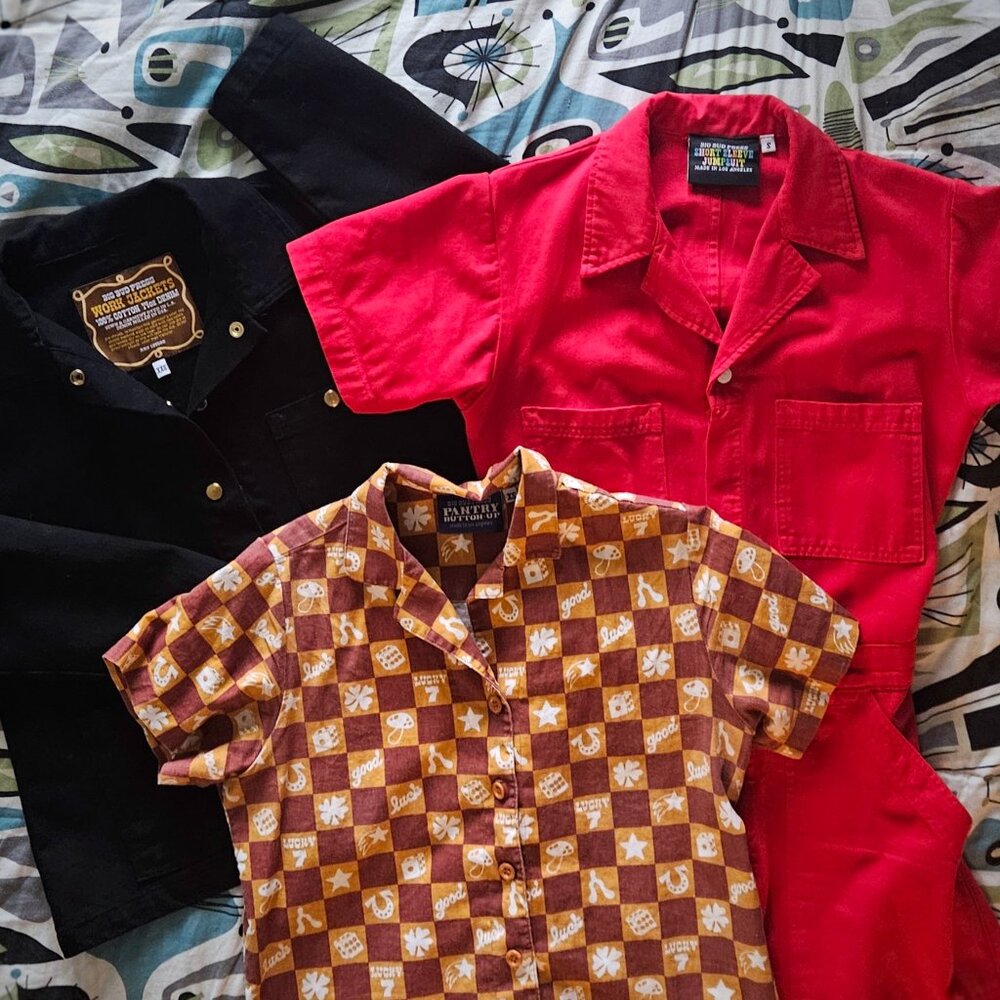 Big Bud Press Mustard Lucky Pantry Button Up XS